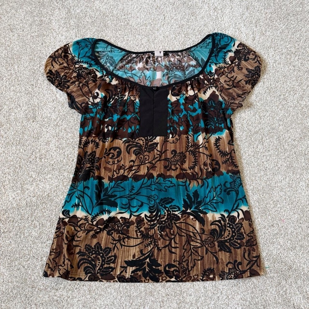 Vintage Perception Concept Boho Floral Blouse — Size M
